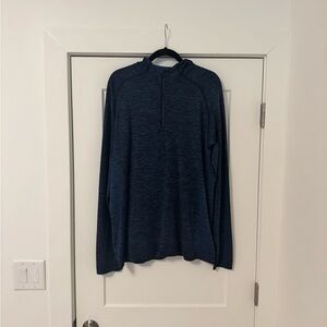 lululemon athletica Men's Lightweight Quarter-Zip hoodie in Navy Blue